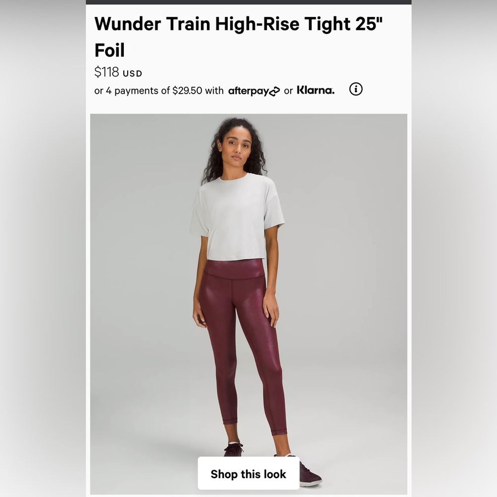 Wunder Train High Rise tights 25”.